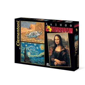 Clementoni (08008) - Leonardo Da Vinci, Vincent van Gogh: "Museum Collection" - 1000 Teile Puzzle