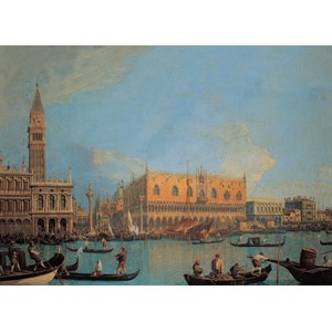 Clementoni (39346) - "Blick auf den Dogenpalast in Venedig" - 1000 Teile Puzzle