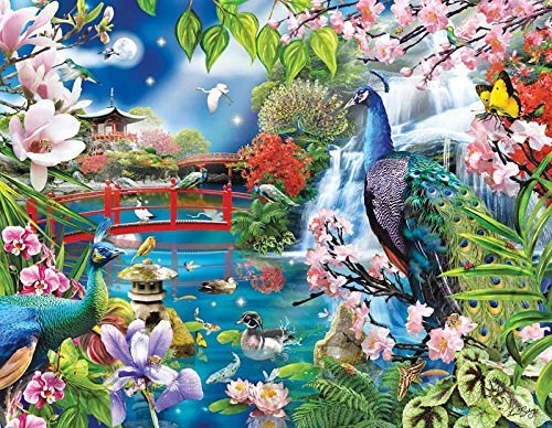 SunsOut (34998) - "Peacock Garden" - 1000 Teile Puzzle