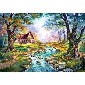 Castorland (C-151547) - "Hütte am Flusslauf" - 1500 Teile Puzzle