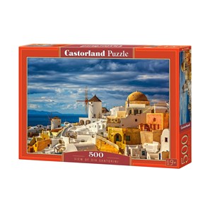 Castorland (B-52905) - "Traumhaftes Dorf auf Santorin" - 500 Teile Puzzle