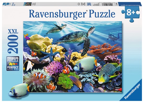 Ravensburger (12608) - Howard Robinson: "Schildkröten im Ozean" - 200 Teile Puzzle