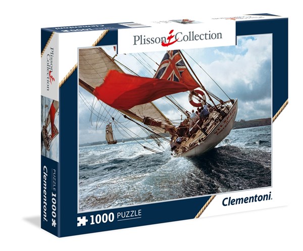 Clementoni (39389) - Philip Plisson: "Segelschiff Velsheda" - 1000 Teile Puzzle