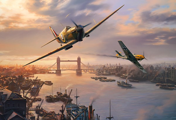 Gibsons (G3112) - Nicolas Trudgian: "Spitfire Gefecht" - 500 Teile Puzzle