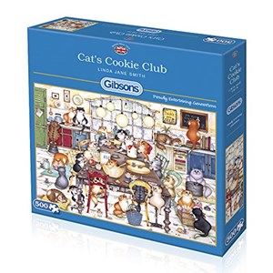 Gibsons (G3105) - Linda Jane Smith: "Katzen beim Kekse backen" - 500 Teile Puzzle