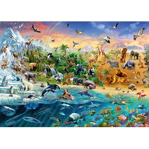Schmidt Spiele (58324) - "Die Welt der Tiere" - 1000 Teile Puzzle