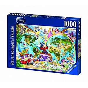 Ravensburger (15785) - "Disneys Weltkarte" - 1000 Teile Puzzle
