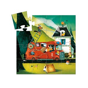 Djeco (07269) - "Feuerwehrauto" - 16 Teile Puzzle