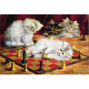 Puzzle Michele Wilson (A968-250) - "Katzen auf dem Schachbrett" - 250 Teile Puzzle