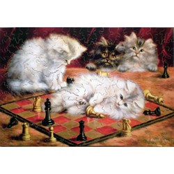 Puzzle Michele Wilson (A968-250) - "Katzen auf dem Schachbrett" - 250 Teile Puzzle
