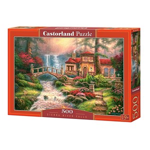 Castorland (B-52202) - Chuck Pinson: "Idyllischer Rückzugsort am Wasserfall" - 500 Teile Puzzle