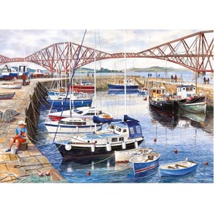 Gibsons (G6089) - Terry Harrison: "Queensferrys Hafen" - 1000 Teile Puzzle