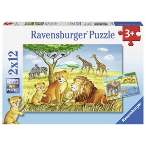 Ravensburger (07606) - "Elefant, Löwe & Co." - 12 Teile Puzzle