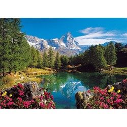 Ravensburger (16341) - "Bergsee mit Matterhorn" - 1500 Teile Puzzle