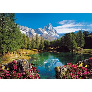 Ravensburger (16341) - "Bergsee mit Matterhorn" - 1500 Teile Puzzle