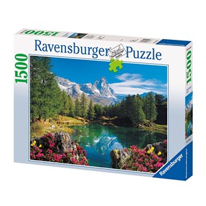 Ravensburger (16341) - "Bergsee mit Matterhorn" - 1500 Teile Puzzle