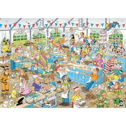 Jumbo (19003) - Jan van Haasteren: "Fisch aufgetischt! und Backe, backe Kuchen" - 1000 Teile Puzzle