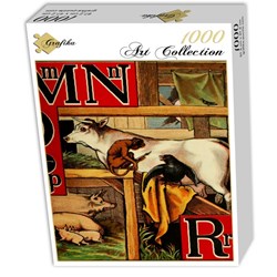 Grafika (00566) - McLoughlin Brothers: "The Ark alphabet" - 1000 Teile Puzzle