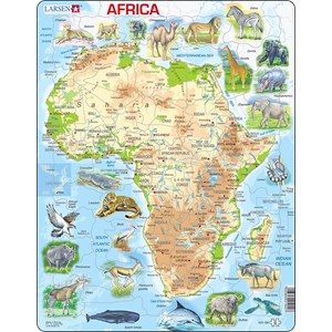 Larsen (A22-GB) - "Africa - GB" - 63 Teile Puzzle