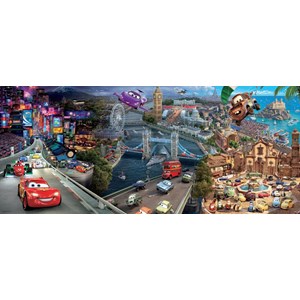 Ravensburger (12645) - "Disney Cars Panoramic" - 200 Teile Puzzle