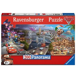 Ravensburger (12645) - "Disney Cars Panoramic" - 200 Teile Puzzle