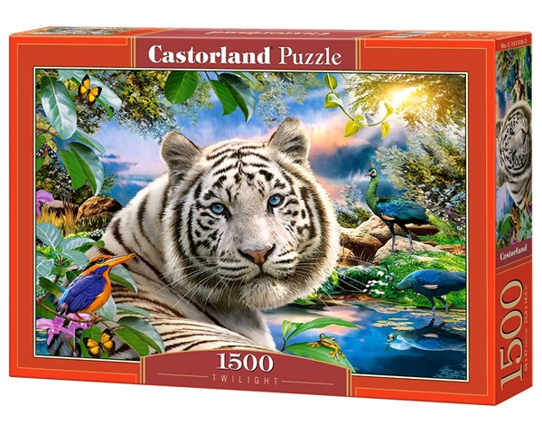 Castorland (C-151318) - "Weißer Tiger in der Dämmerung" - 1500 Teile Puzzle