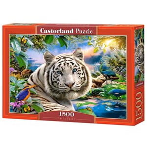 Castorland (C-151318) - "Weißer Tiger in der Dämmerung" - 1500 Teile Puzzle