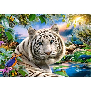 Castorland (C-151318) - "Weißer Tiger in der Dämmerung" - 1500 Teile Puzzle