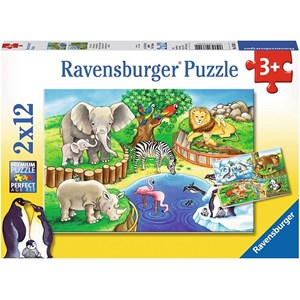 Ravensburger (07602) - "Tiere im Zoo" - 12 Teile Puzzle