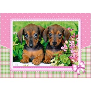 Castorland (13142) - "Dachshund Puppies" - 120 Teile Puzzle