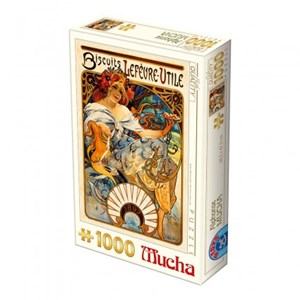 D-Toys (66930-MU04) - Alphonse Mucha: "Biscuits Lefèvre-Utile" - 1000 Teile Puzzle