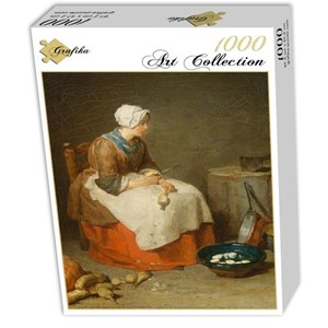 Grafika (01122) - Jean-Baptiste-Siméon Chardin: "Die Rübenputzerin, 1738" - 1000 Teile Puzzle