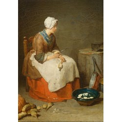 Grafika (01122) - Jean-Baptiste-Siméon Chardin: "Die Rübenputzerin, 1738" - 1000 Teile Puzzle