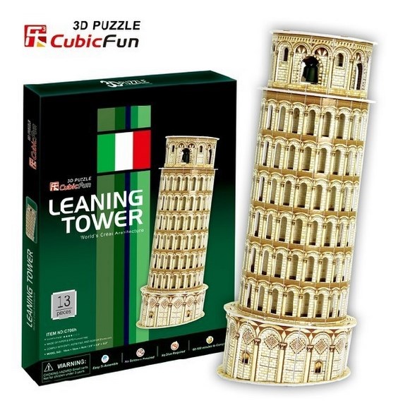 Cubic Fun (C706H) - "Schiefer Turm von Pisa" - 13 Teile Puzzle