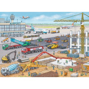 Ravensburger (10624) - "Baustelle am Flughafen" - 100 Teile Puzzle