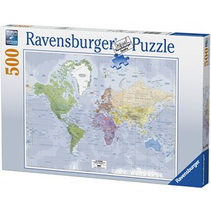 Ravensburger (14760) - "Weltkarte (auf Französisch)" - 500 Teile Puzzle
