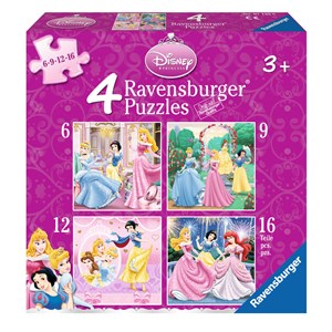 Ravensburger (07132) - "Disney Princess" - 6 9 12 16 Teile Puzzle