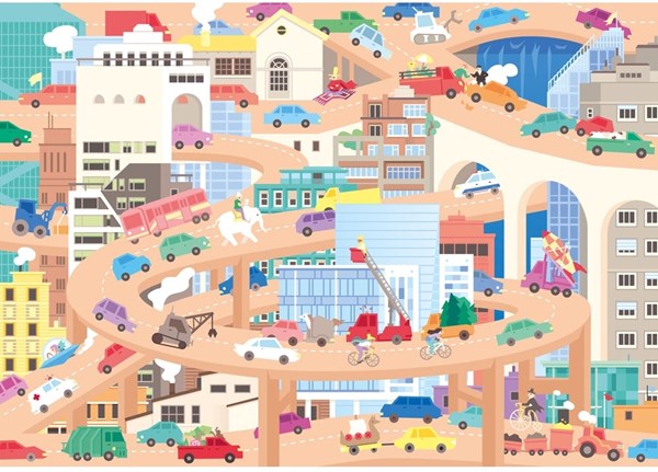 Puzzle Michele Wilson (W442-24) - Lucie Georger: "Vive la Ville" - 24 Teile Puzzle