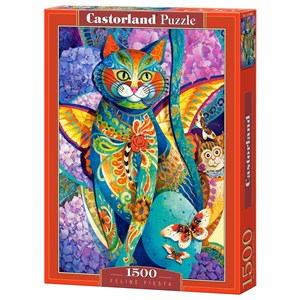 Castorland (C-151448) - David Galchutt: "Katzen Ornament" - 1500 Teile Puzzle