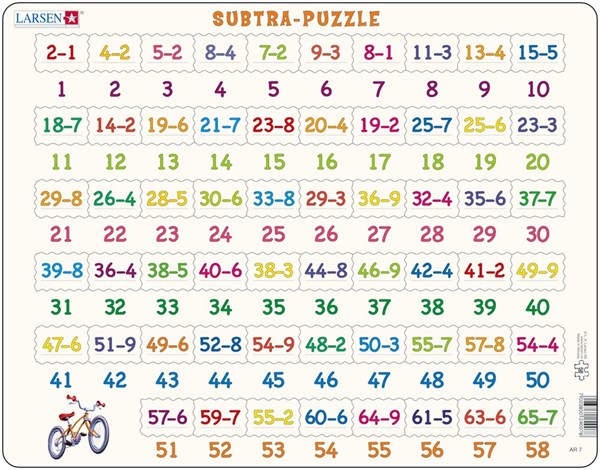 Larsen (AR7) - "Rechnen lernen Subtraktion" - 58 Teile Puzzle