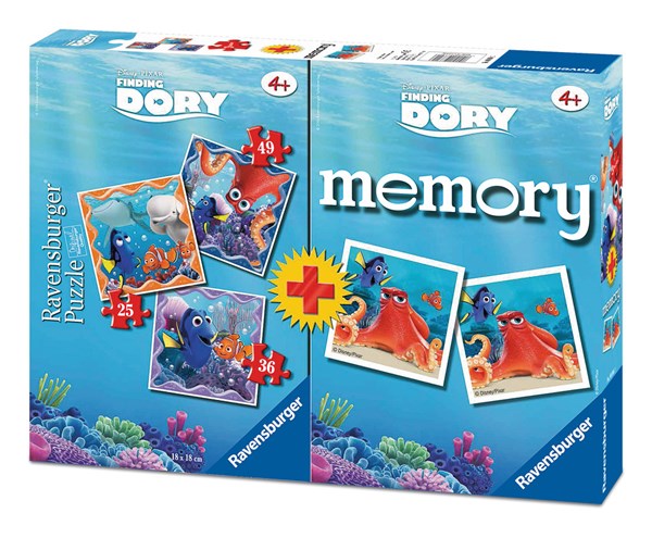 Ravensburger (06871) - "Dory + Memory" - 25 36 49 Teile Puzzle