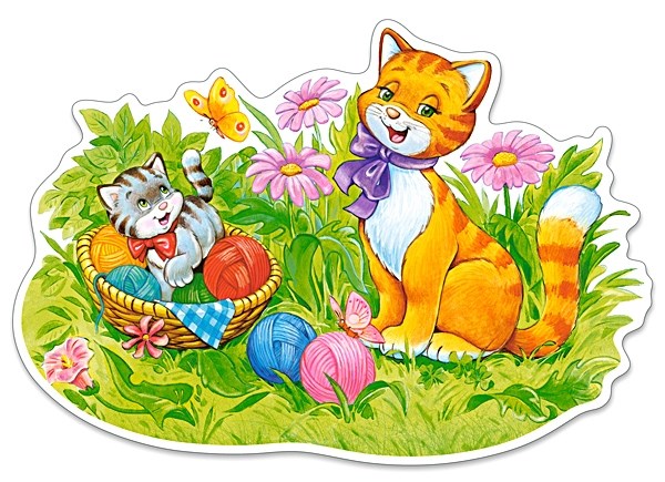 Castorland (B-120123) - "Katzenfamilie" - 12 Teile Puzzle