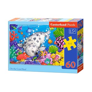 Castorland (B-06892) - "Robbe am Korallenriff" - 60 Teile Puzzle