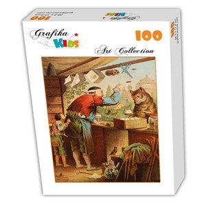 Grafika Kids (00127) - Carl Offterdinger: "Der Wolf und die sieben Geißlein" - 100 Teile Puzzle