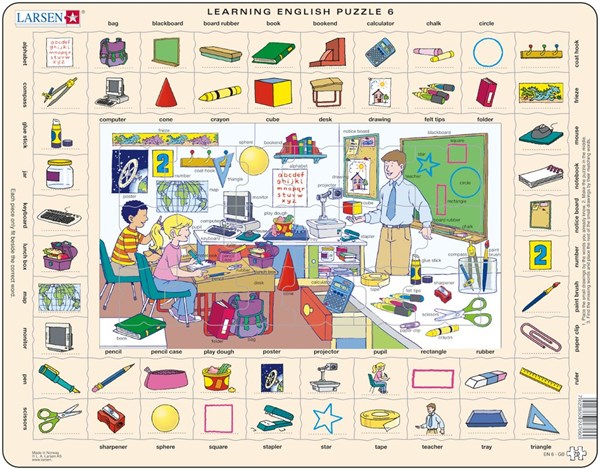 Larsen (EN6) - "Learning English 6: In der Schule" - 70 Teile Puzzle