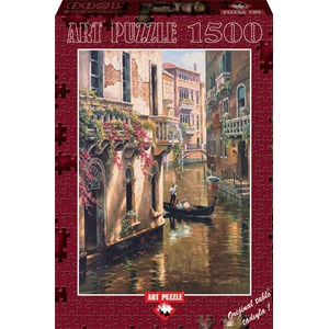 Art Puzzle (4612) - Sung Kim: "Mit der Gondoliere unterwegs" - 1500 Teile Puzzle