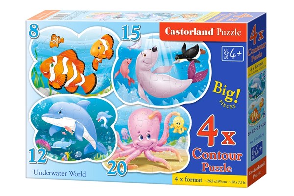 Castorland (B-043026) - "Lustige Unterwasserwelt" - 8 12 15 20 Teile Puzzle