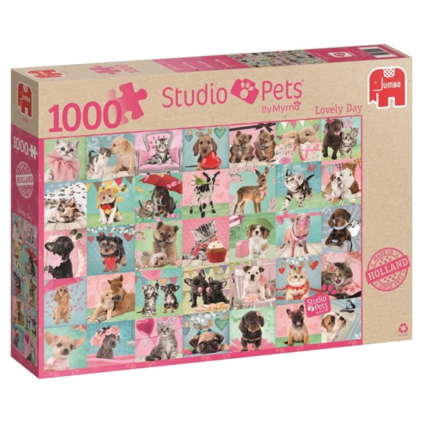 Jumbo (19353) - "Studio Pets - Schöner Tag" - 1000 Teile Puzzle