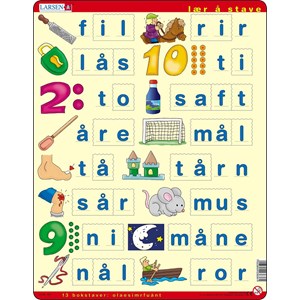 Larsen (LS36-NO) - "Learn to spell - NO" - 23 Teile Puzzle