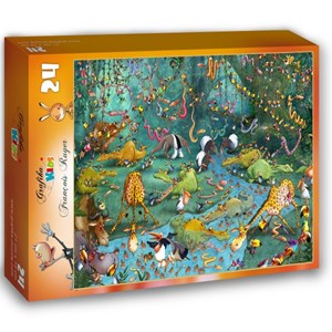 Grafika Kids (00804) - François Ruyer: "Jungle" - 24 Teile Puzzle